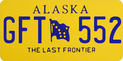 AK license plate GFT552