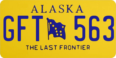 AK license plate GFT563