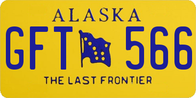 AK license plate GFT566