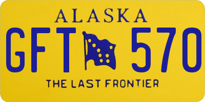 AK license plate GFT570