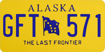 AK license plate GFT571