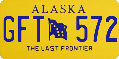 AK license plate GFT572