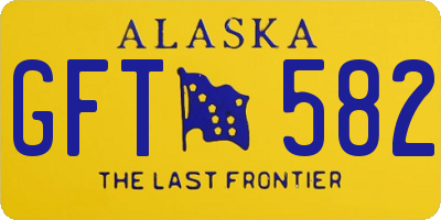 AK license plate GFT582