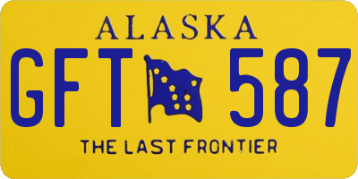 AK license plate GFT587