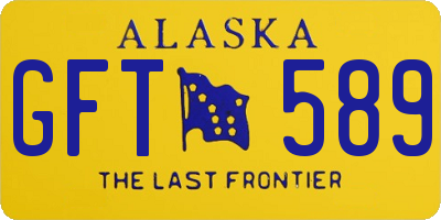 AK license plate GFT589