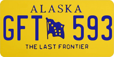 AK license plate GFT593