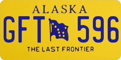 AK license plate GFT596