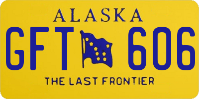 AK license plate GFT606