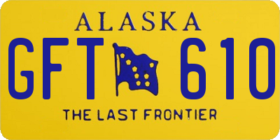 AK license plate GFT610