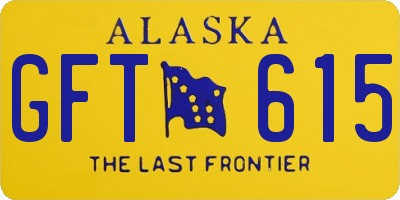 AK license plate GFT615