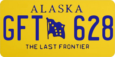 AK license plate GFT628