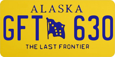 AK license plate GFT630