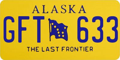 AK license plate GFT633