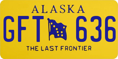 AK license plate GFT636