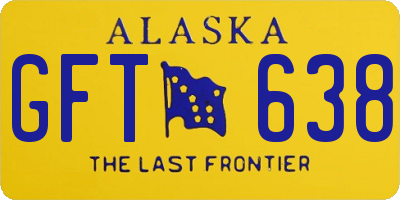 AK license plate GFT638