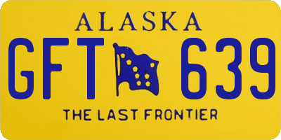AK license plate GFT639