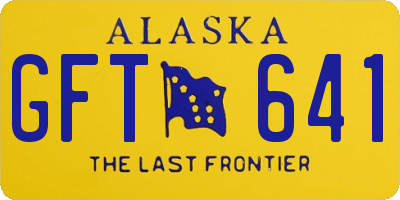 AK license plate GFT641