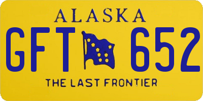 AK license plate GFT652