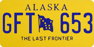 AK license plate GFT653