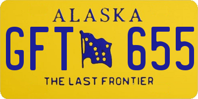 AK license plate GFT655