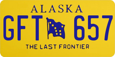 AK license plate GFT657
