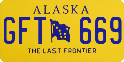 AK license plate GFT669