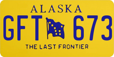 AK license plate GFT673
