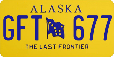 AK license plate GFT677