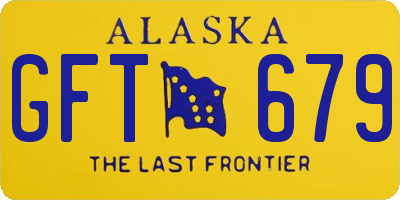 AK license plate GFT679