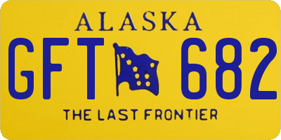AK license plate GFT682
