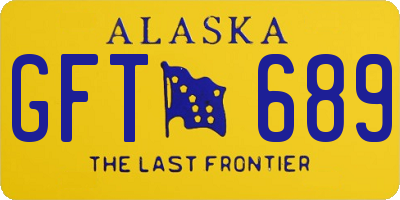 AK license plate GFT689
