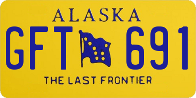 AK license plate GFT691