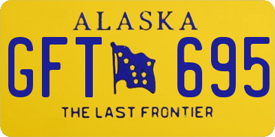 AK license plate GFT695