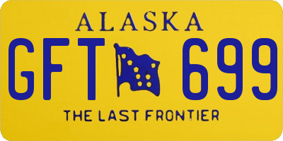 AK license plate GFT699