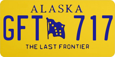 AK license plate GFT717