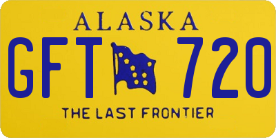 AK license plate GFT720