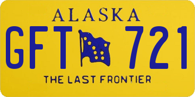 AK license plate GFT721