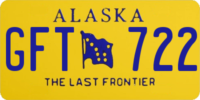 AK license plate GFT722