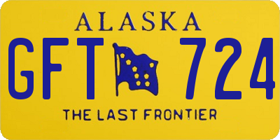 AK license plate GFT724