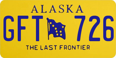 AK license plate GFT726
