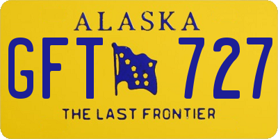 AK license plate GFT727