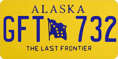 AK license plate GFT732