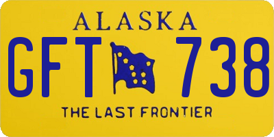 AK license plate GFT738