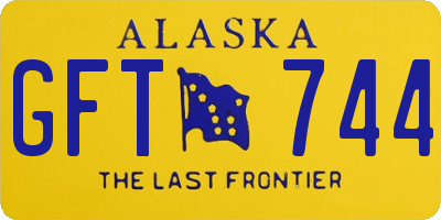 AK license plate GFT744