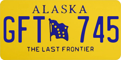 AK license plate GFT745