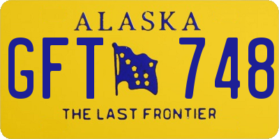 AK license plate GFT748