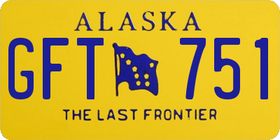 AK license plate GFT751