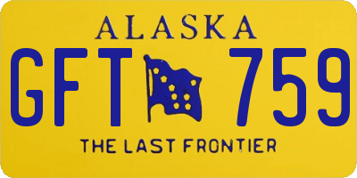 AK license plate GFT759