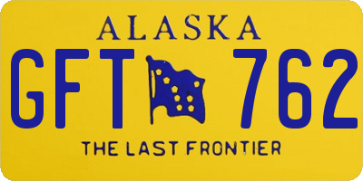 AK license plate GFT762