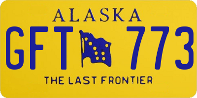 AK license plate GFT773